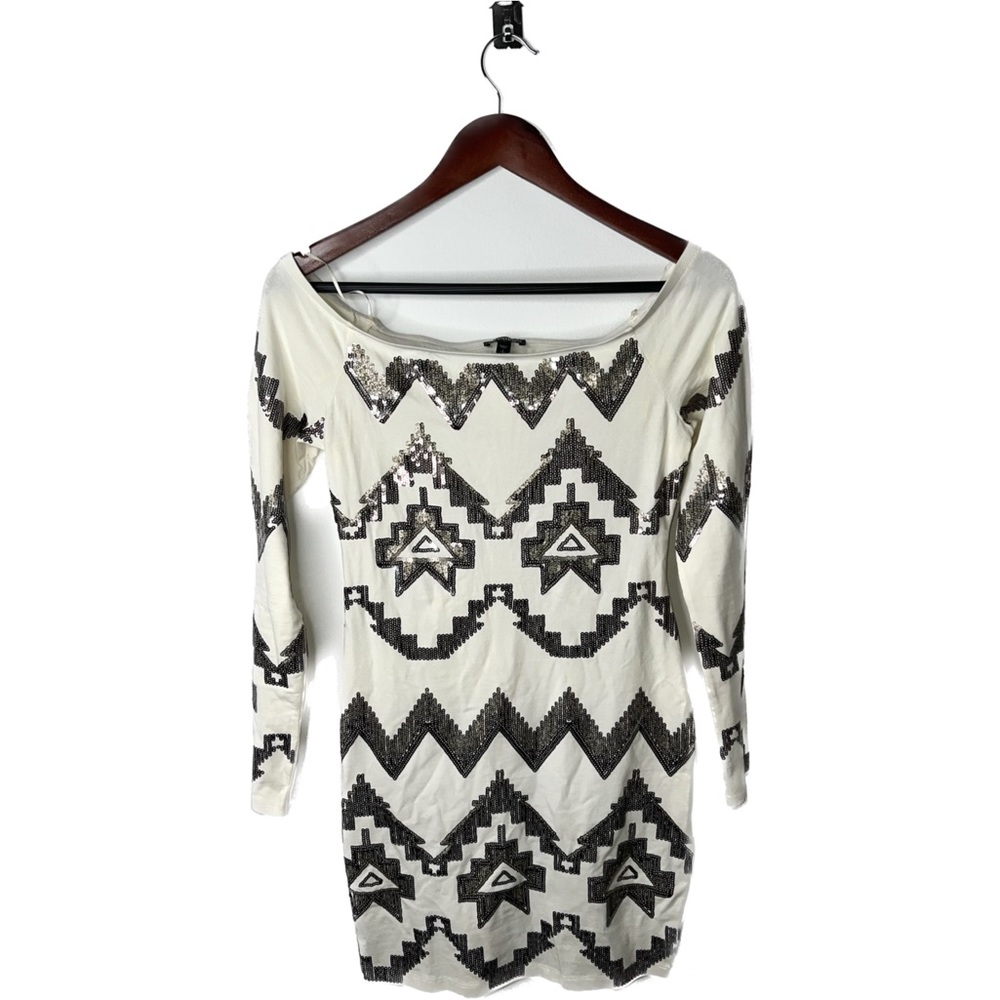 EXPRESS WHITE AND SILVER DRESS A6